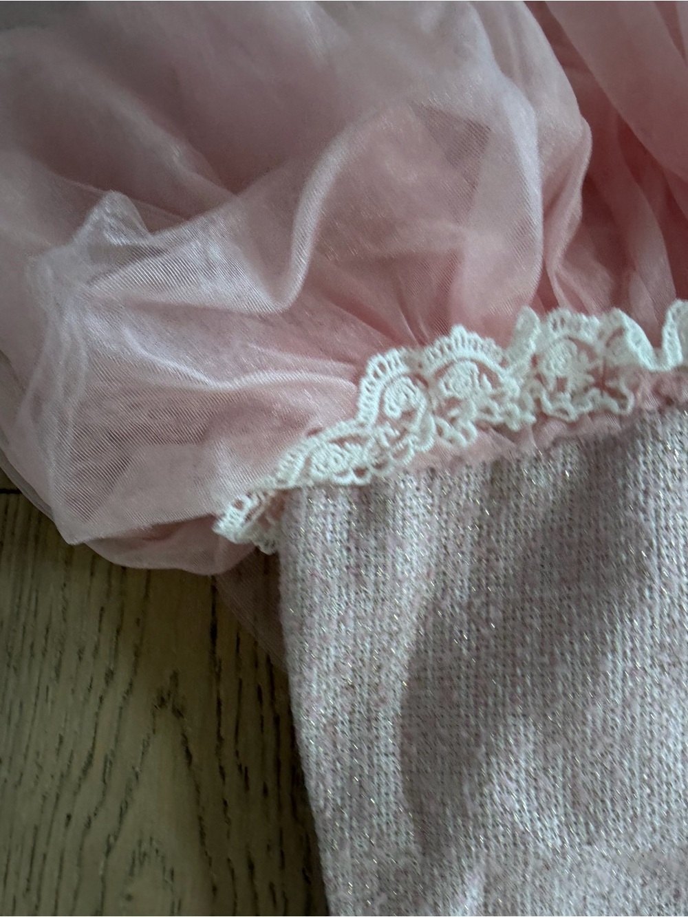 doe a dear Sleeveless Tweed Tulle Dress Pink Size 6 - Picture 2 of 4